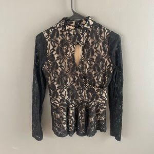 MARSHALLS ✨ Black Lace Top